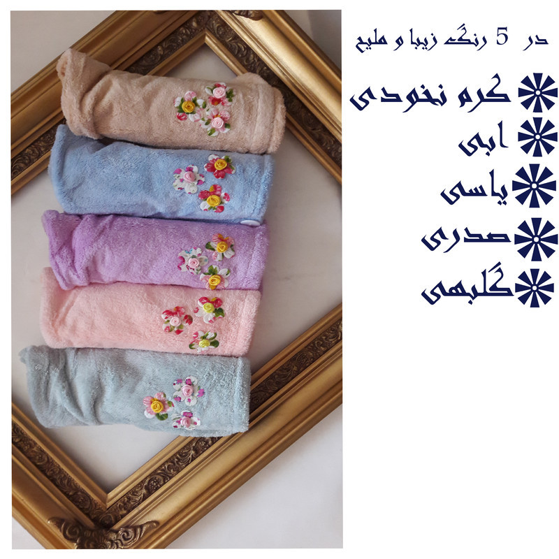 کلاه حمام مدل شکوفه های بهاری 5