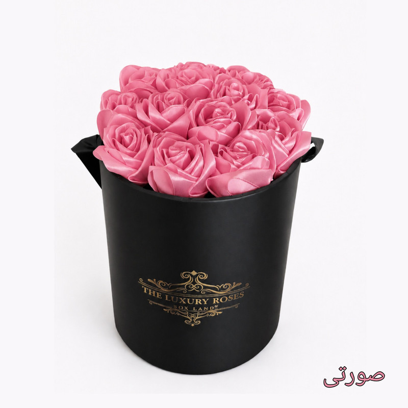 باکس گل مصنوعی مدل رز روبانی 13 شاخه