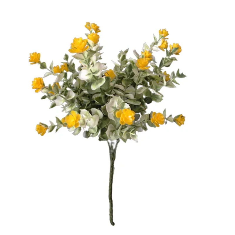 دسته گل مصنوعی مدل شکوفه کد 640، پلاستیک، 20x20x35 سانتی‌متر، 30 گرم