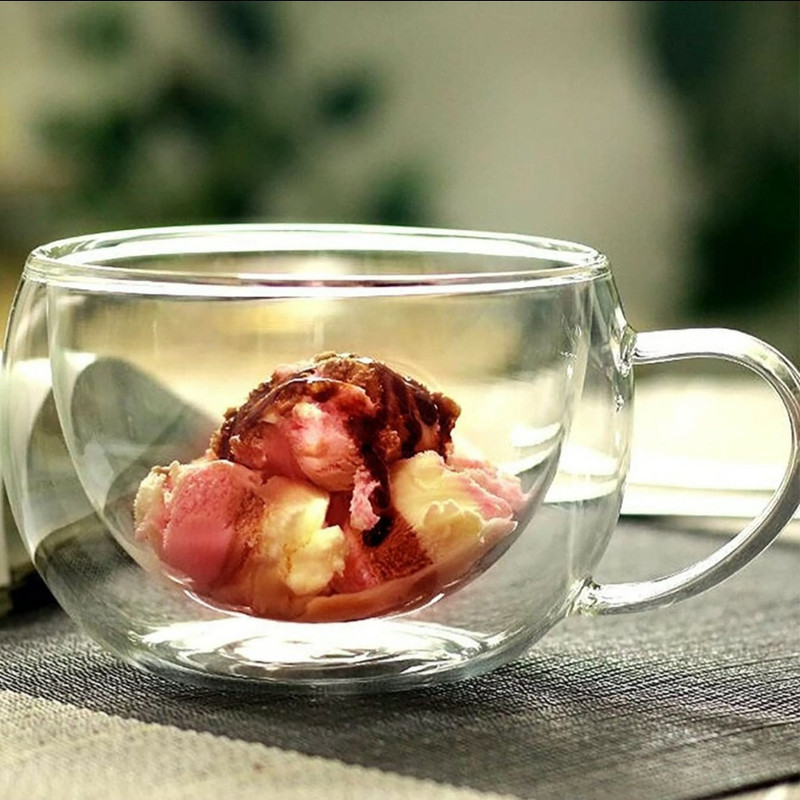 فنجان مدل دوجداره دسته دار کد B150 بسته 6 عددی