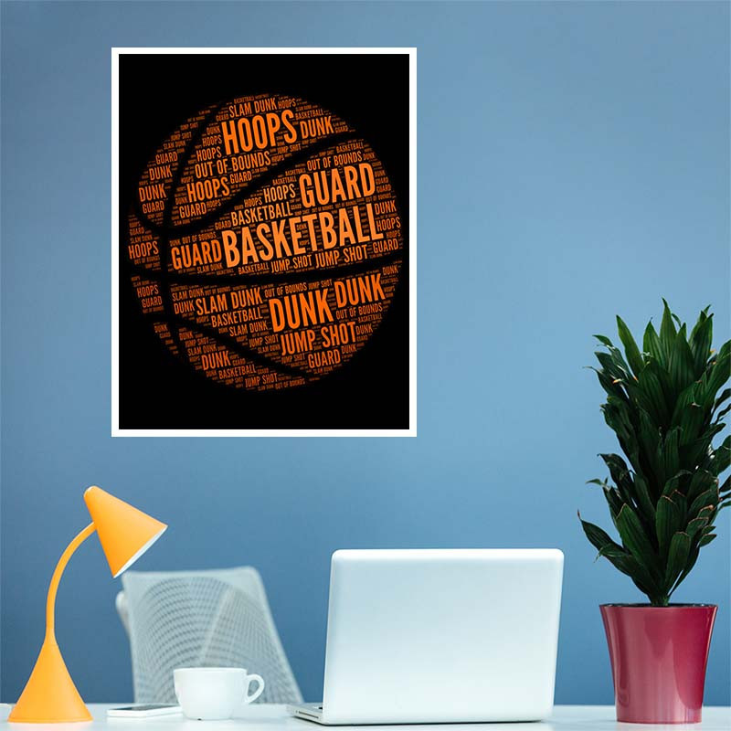پوستر کارنيکا طرح عاشق بسکتبال Basketball Lover کد 40295 مجموعه 8 عددی