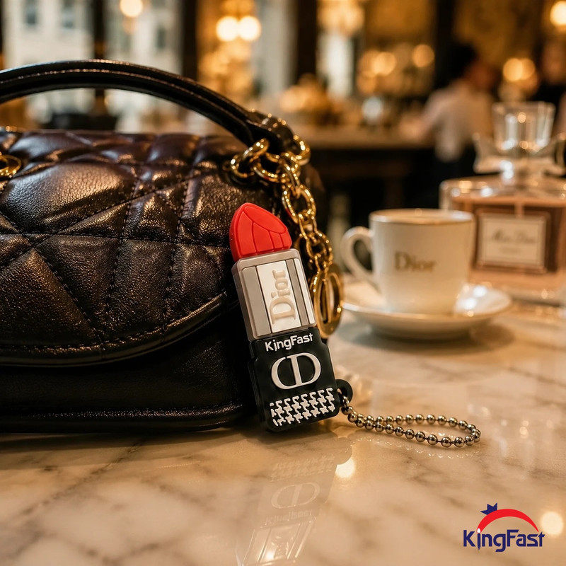 فلش مموری کینگ فست طرح رژ لب مدل Dior Lipstick MP-13 ظرفیت 32 گیگابایت با رابط USB 3.0