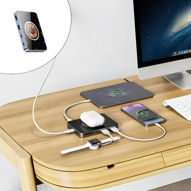 هاب داک استیشن 10پورت مدل multi port wireless charger-10port