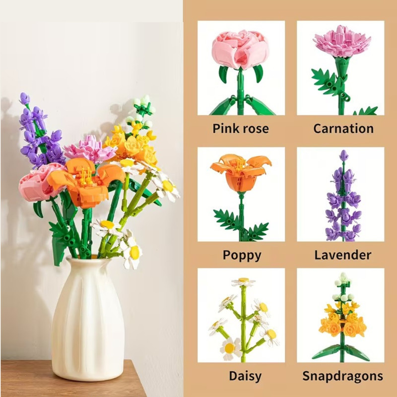 ساختنی 112 تکه لیلیبرادر مدل گل اسطوخودوس طرح Lavender