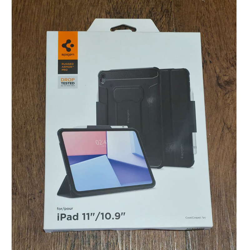 کیف کلاسوری اسپیگن مدل Rugged Armor Pro مناسب برای تبلت اپل iPad 11th A16 2025  10th 2022 11 Inch and 10.9