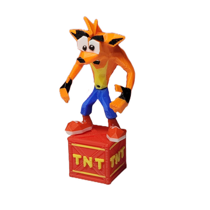 اکشن فیگور طرح حیوانات وحشی مدل اکشن فیگور کراش با جعبه TNT  ارتفاع 7 سانتی‌متر