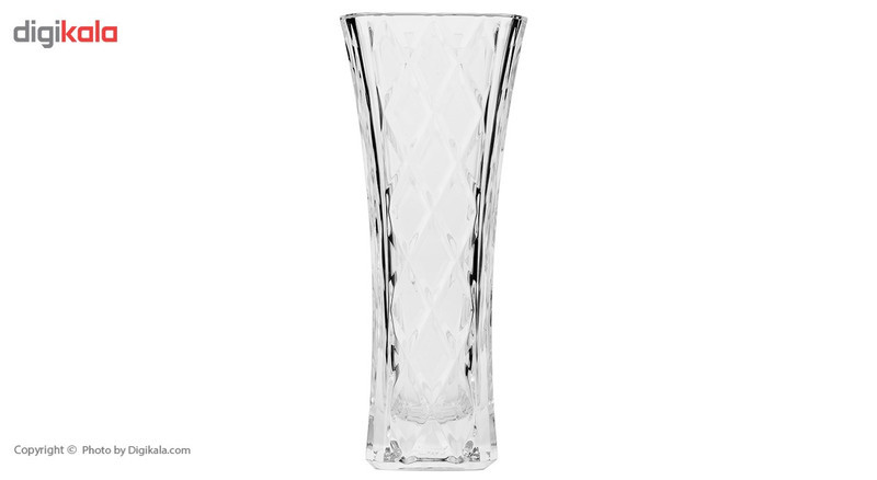 گلدان شیشه‌ای تویو ساساکی مدل P-26497-EX-V، ابعاد 21 سانتی‌متر طول و 7.5 سانتی‌متر قطر دهانه، وزن 759 گرم