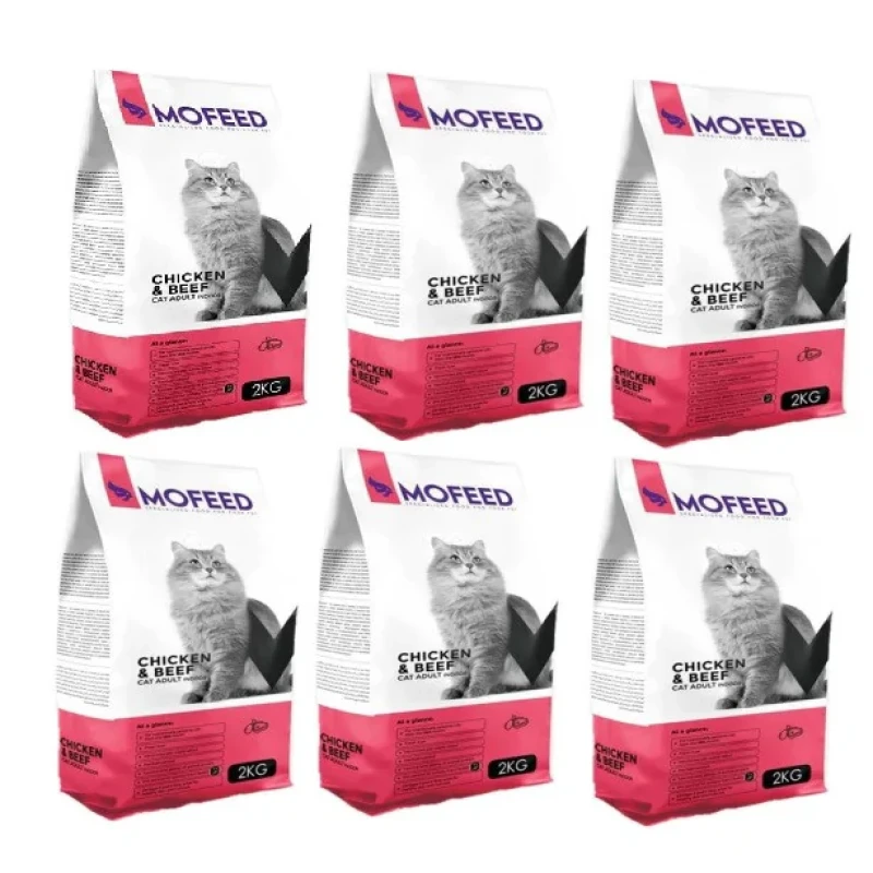 غذا خشک گربه بالغ مفید مدل DIGIA40 BEEF&CHICKEN  طعم گوشت و مرغ وزن 2000 گرم مجموعه 6 عددی