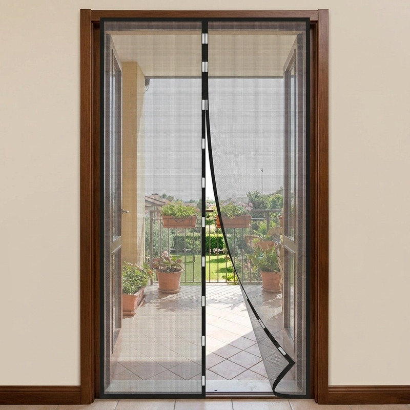 پرده توری مغناطیسی مدرن پوش مدل فایبر گلس نسوز  کد 1260 سایز 200x230 سانتی متر