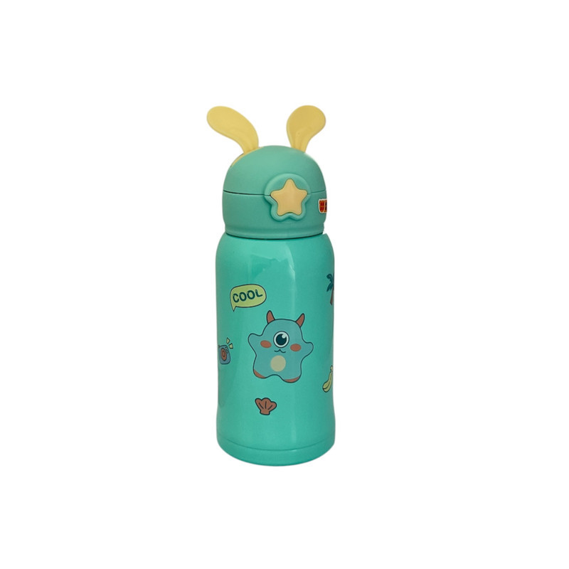 فلاسک کودک مدل دو درب طرح Happy کد VT908 گنجایش 0.5 لیتر