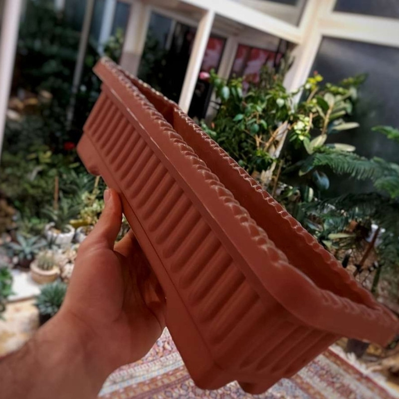 گلدان مدل پلاستیکی مستطیلی واریور کد 36 بسته چهار عددی