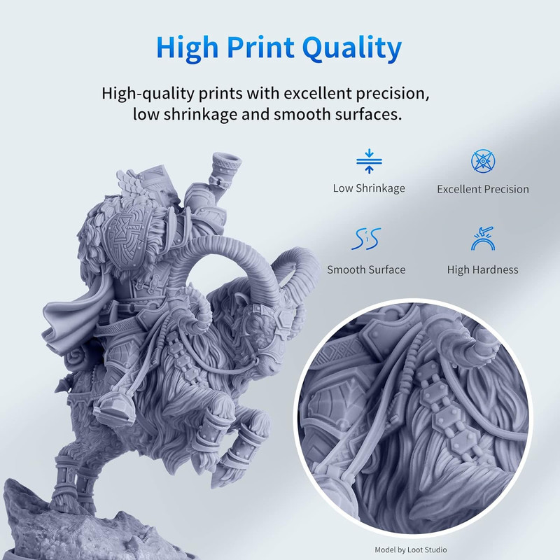 رزین پرینتر سه بعدی آنیکیوبیک مدل Standard Resin حجم 1 لیتر
