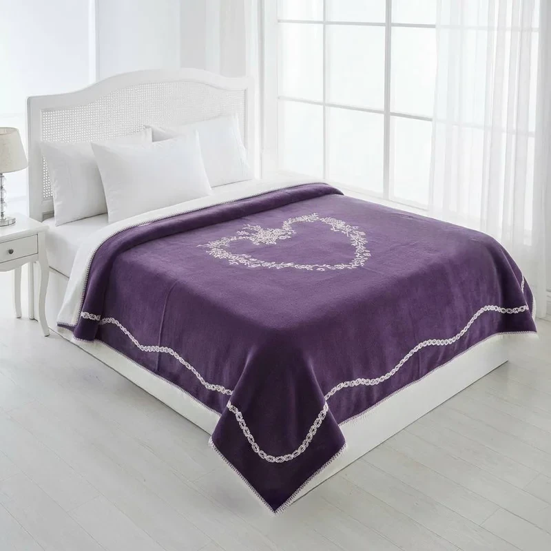 پتو 1 نفر انگلیش هوم مدل Rose Heart سایز 200x150 سانتی‌متر