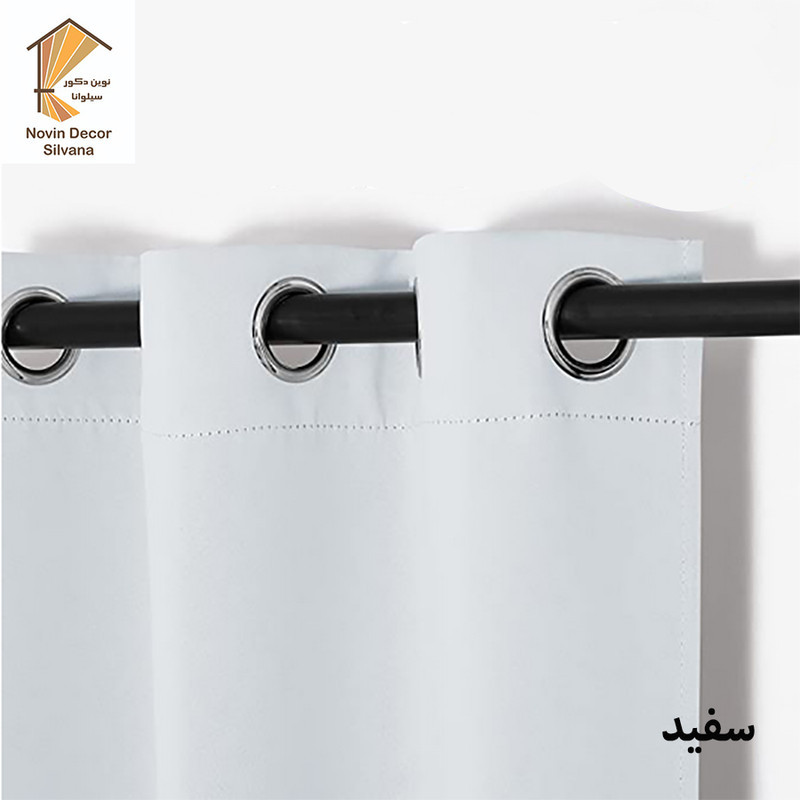 پرده پانچ نوین دکور سیلوانا مدل کتان 1_28 سایز 280x140 سانتی‌متر