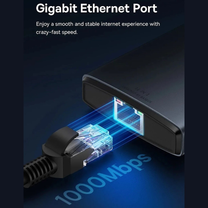 هاب 11 پورت USB-C بیسوس مدل Metal Gleam Series II