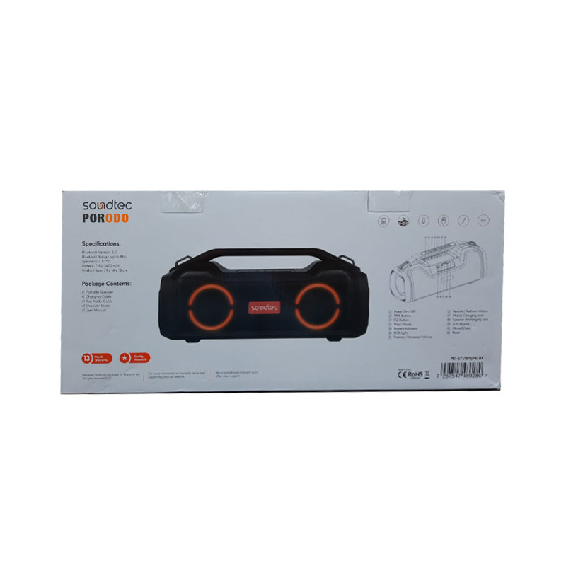 اسپیکر بلوتوثی قابل حمل پرودو مدل soundtec PD-STVBPSPK-BK
