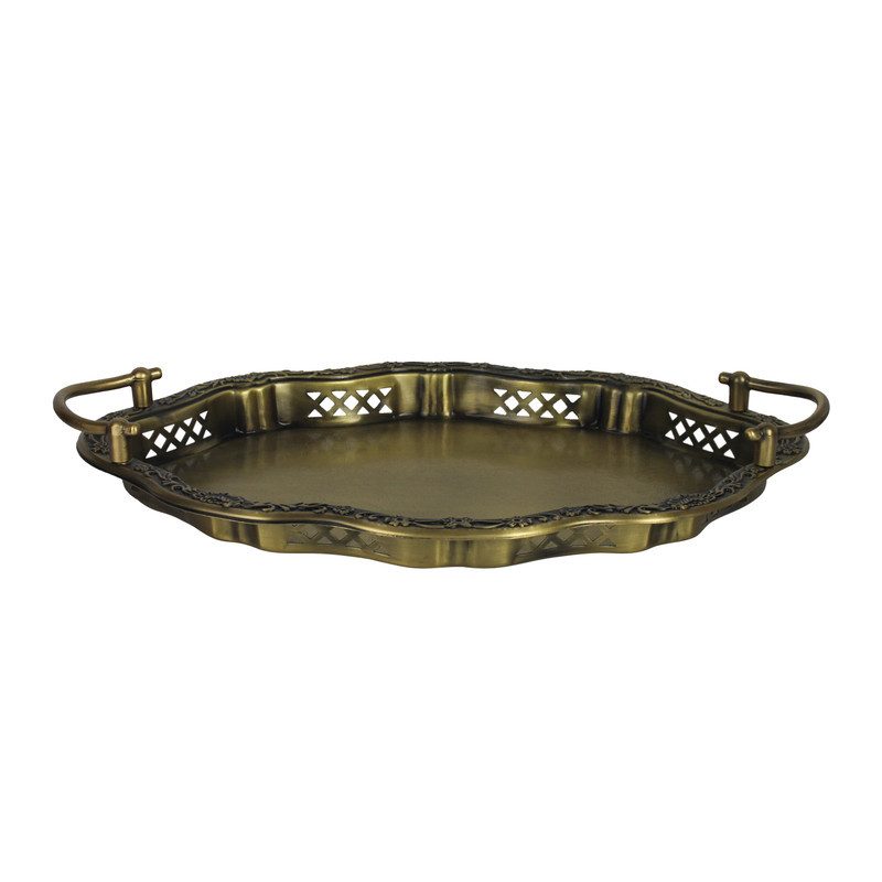 سینی دسته دار سالینو مدل ارکیده  کد 6023 سایز 45x30 سانتی متر