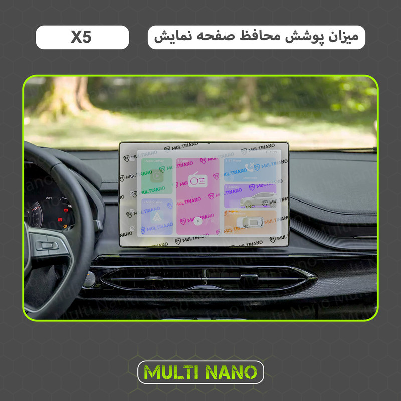 محافظ صفحه نمایش آنتی رفلکس مانیتور خودرو مولتی نانو مدل X-S1M مناسب برای کی ام سی X5