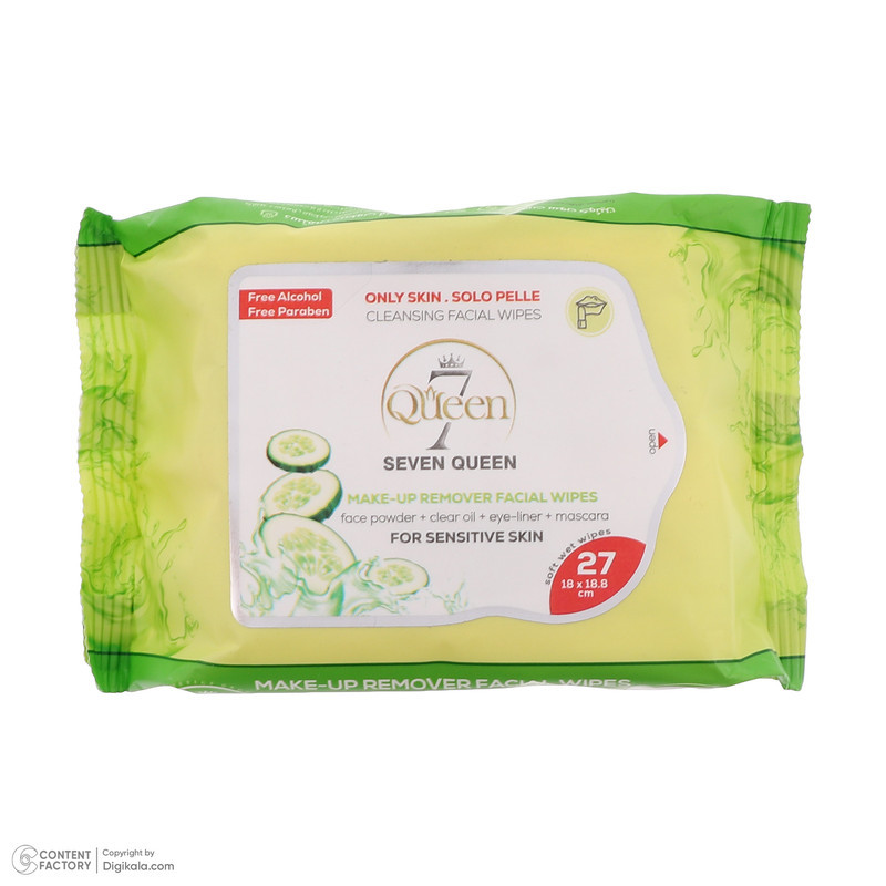 دستمال مرطوب سون کوئین مدل Cucumber بسته 27 عددی