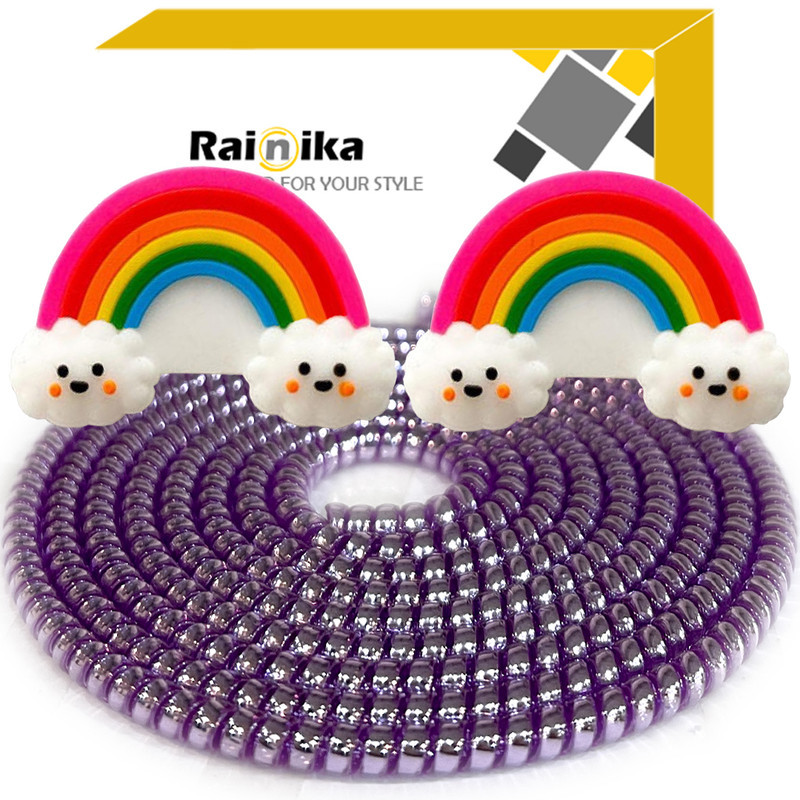 محافظ کابل شارژ و هندزفری رینیکا مدل Rainbow KK 03 مجموعه 3 عددی