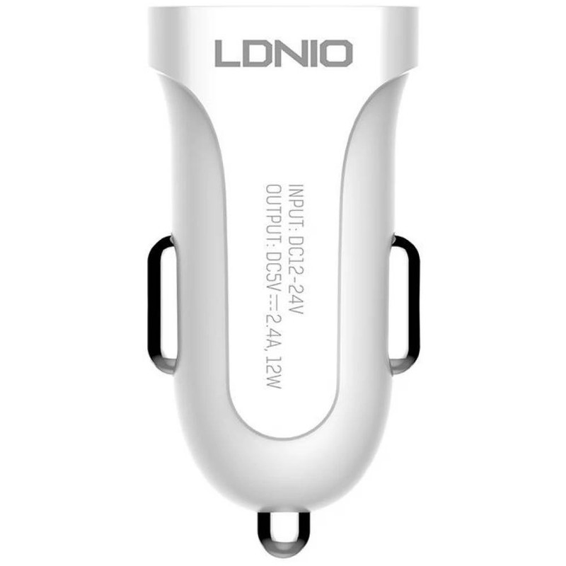 شارژر فندکی الدینیو مدل DL-C17 همراه با کابل microUSB