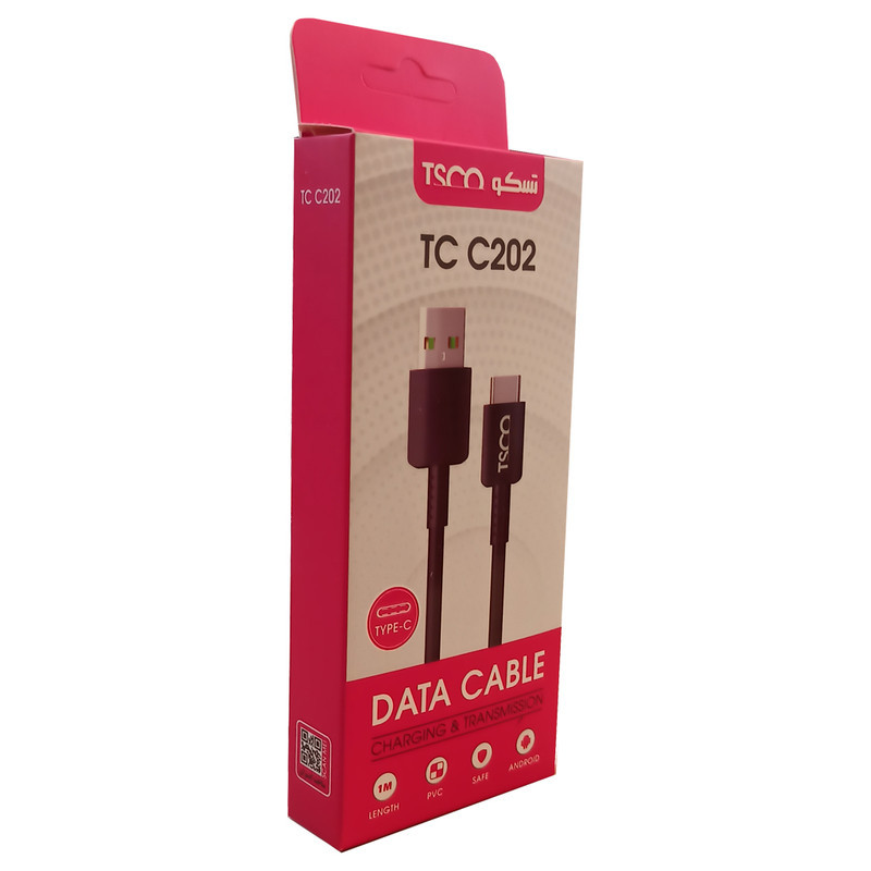 کابل تبدیل USB به USB-C تسکو مدل TCC 202 طول 1 متر