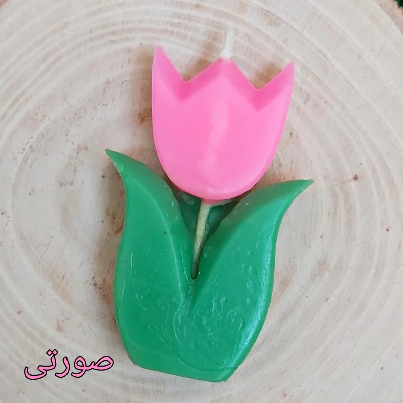 شمع دست ساز مدل گل لاله
