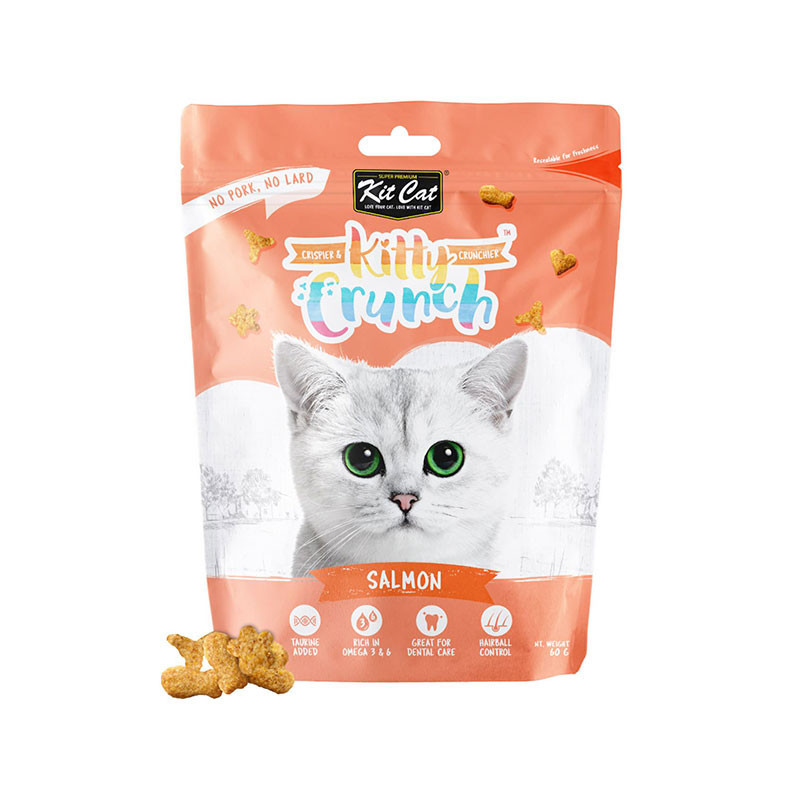 تشویقی گربه کیت کت مدل Kitty Crunch طعم مرغ وزن 60 گرم
