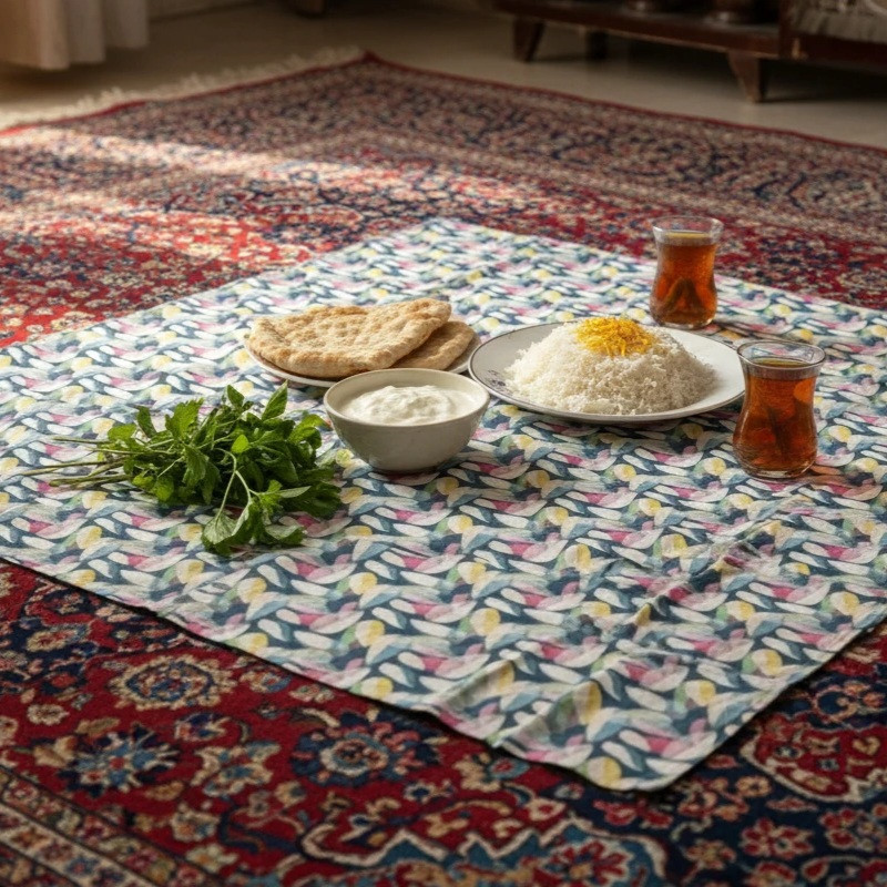 سفره 6 نفره مدل TCA160206 سایز 140*100 سانتی متر