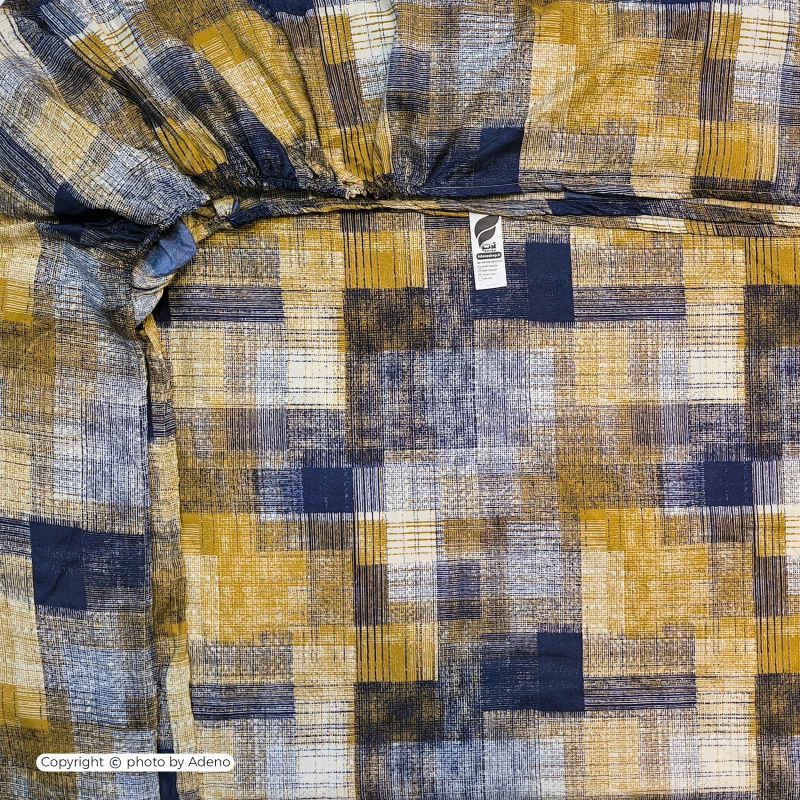 ملحفه آدنو مدل شطرنجی کد CH101 دونفره سایز 160x200 سانتی متر