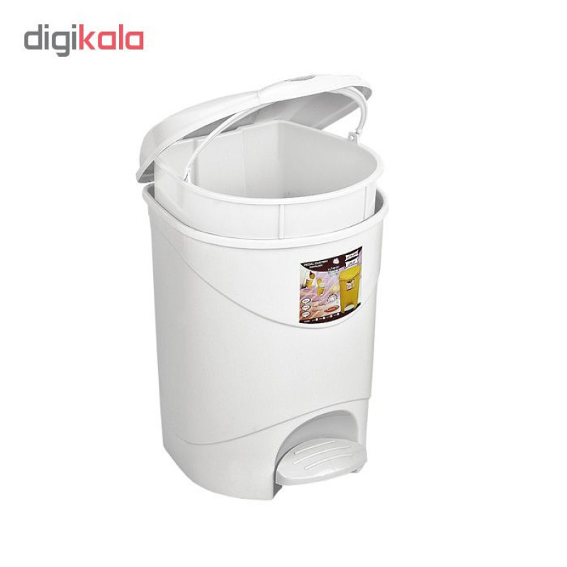 سطل زباله پدالی ناصر پلاستیک طرح مرجان کد 2430