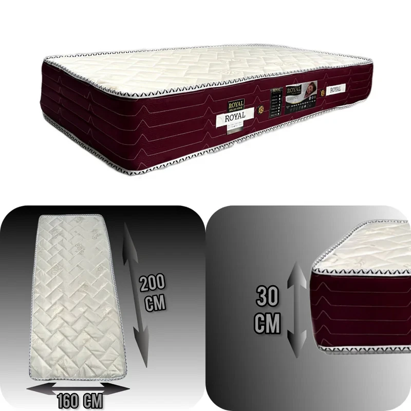 تشک طبی فنری رویال مدل دیبا A30 دونفره سایز 200×160 سانتی متر
