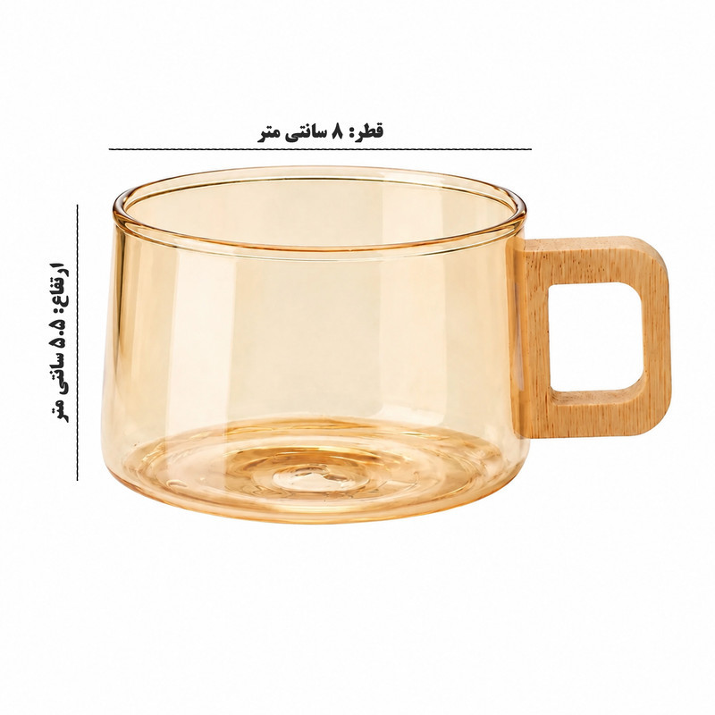 سرویس چای خوری 12 پارچه 6 نفره شاهین مدل SHN-123