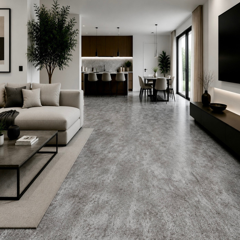 کفپوش مدل تایل pvc urban concrete 005
