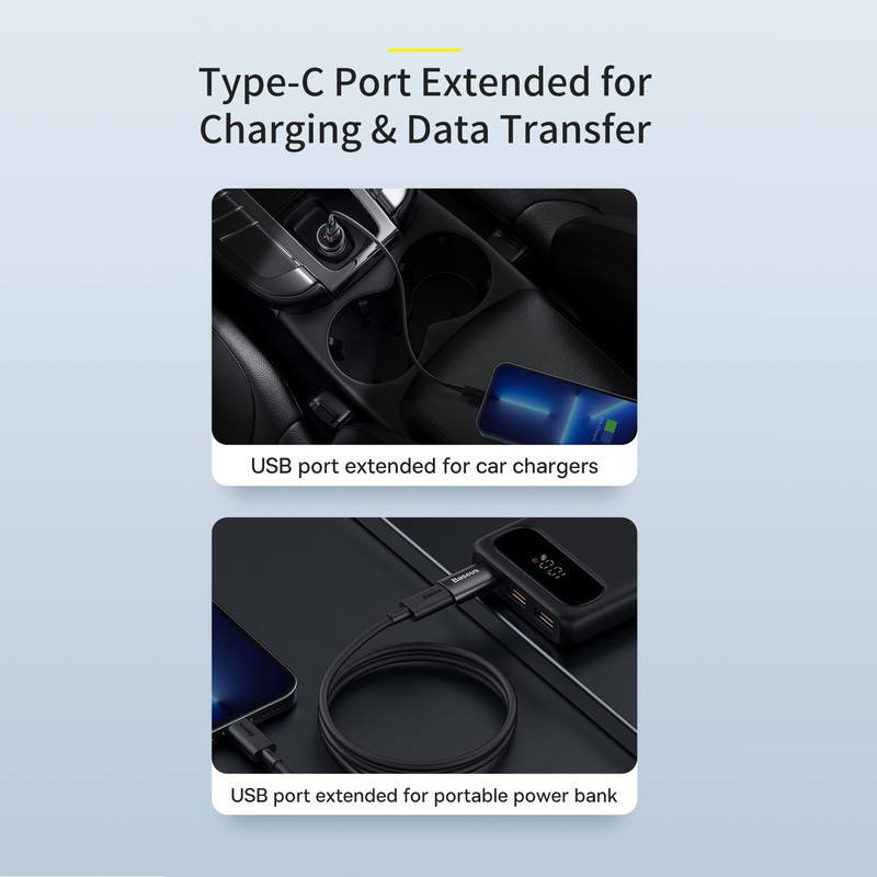 مبدل USB 3.1 به USB-C باسئوس مدل ZJJQ0001