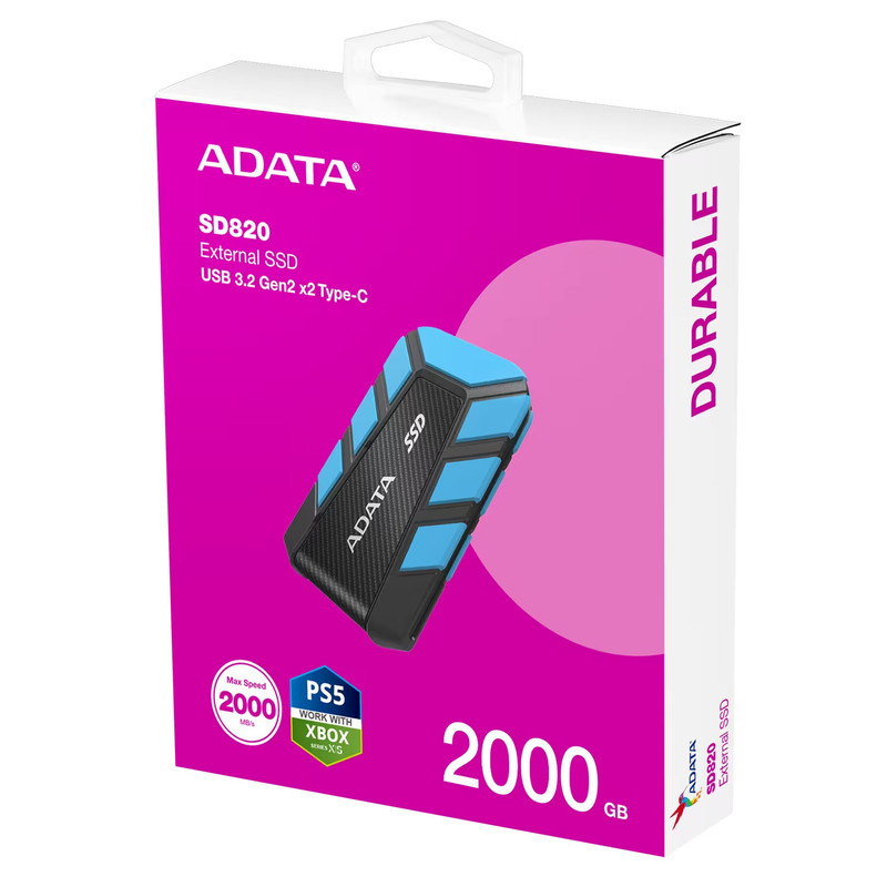 اس اس دی اکسترنال ای دیتا مدل SD820 ظرفیت 2 ترابایت رابط USB 3.2 Gen2