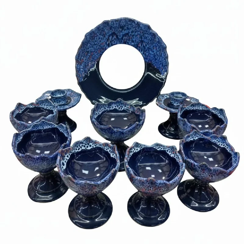 مجموعه ظروف هفت سین 10 پارچه مدل شره ای کد a54
