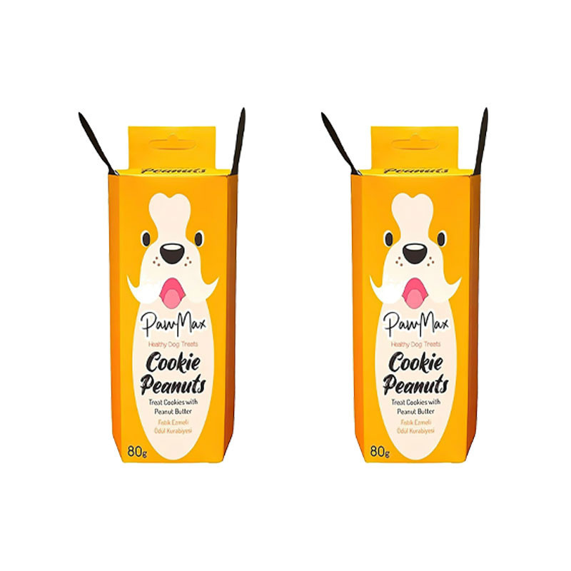 بیسکویت تشویقی سگ پاومکس مدل Peanuts وزن 80 گرم بسته 2 عددی