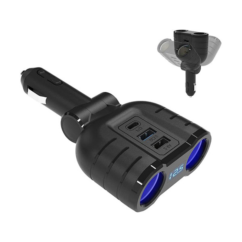 شارژر فندکی 120 وات 5 پورت مدل ‎B08ZYHZN5V