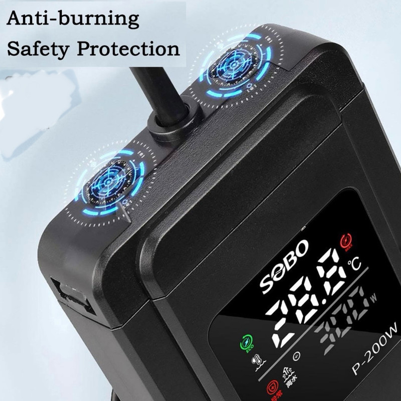 بخاری آکواریوم سوبو مدل هوشمند P200w