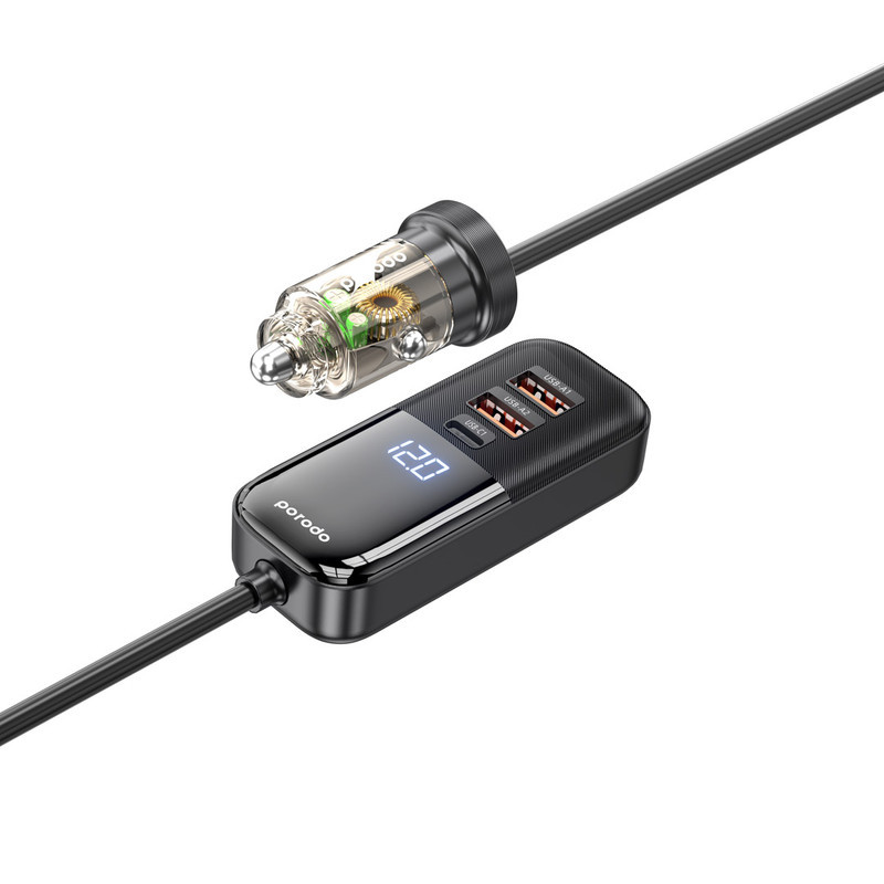 شارژر فندکی 120 وات 4 پورت پرودو مدل PD-120TMCC