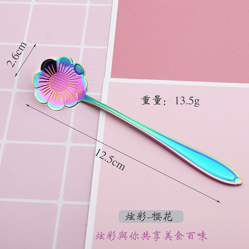 قاشق چای خوری مدل Flower line کد 00633 مجموعه 6 عددی