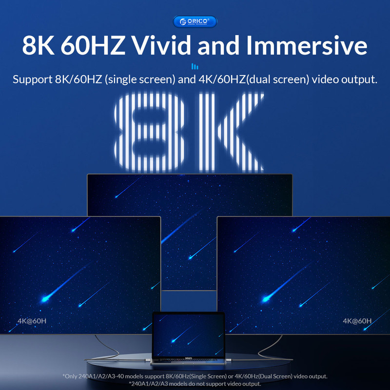کابل شارژ 240W USB4.0 اوریکو مدل 240A2-40-15 طول 1.5 متر