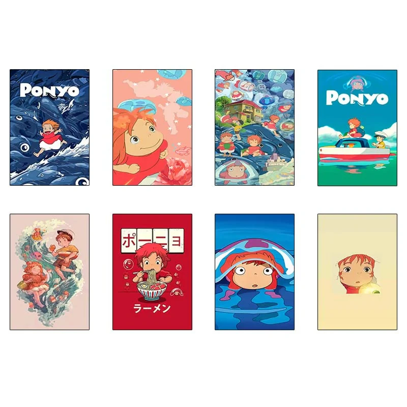 پوستر کارنيکا طرح پونیو Ponyo کد 85356 مجموعه 8 عددی