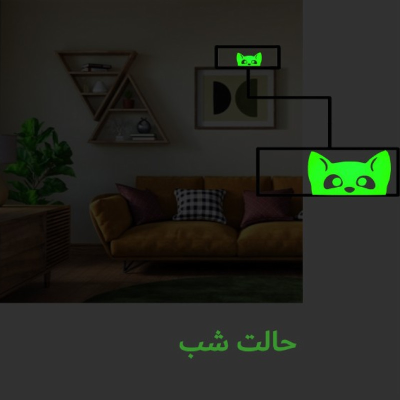 استیکر کلید و پریز مدل شبنما طرح گربه کد 01