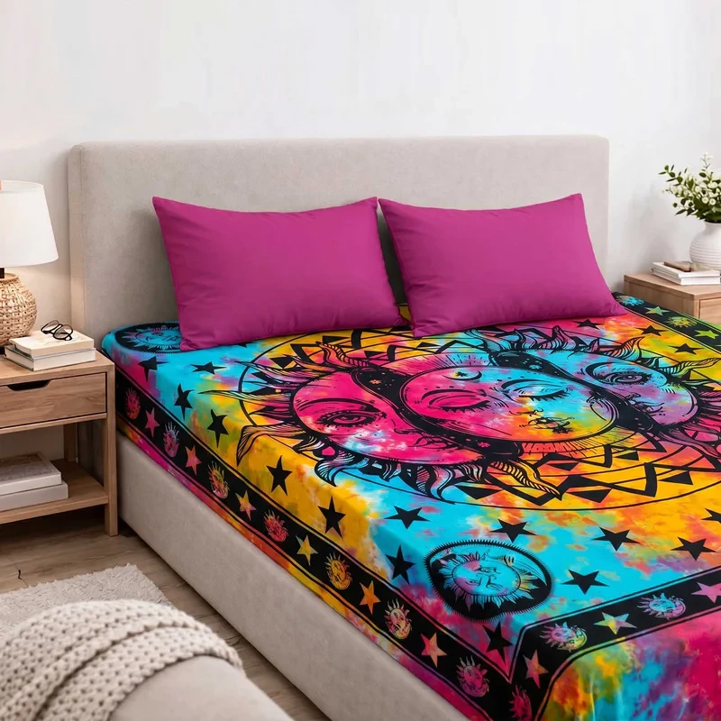 روتختی دو نفره مدل سنتی هندی کد 502 سایز 220x200 سانتی‌متر