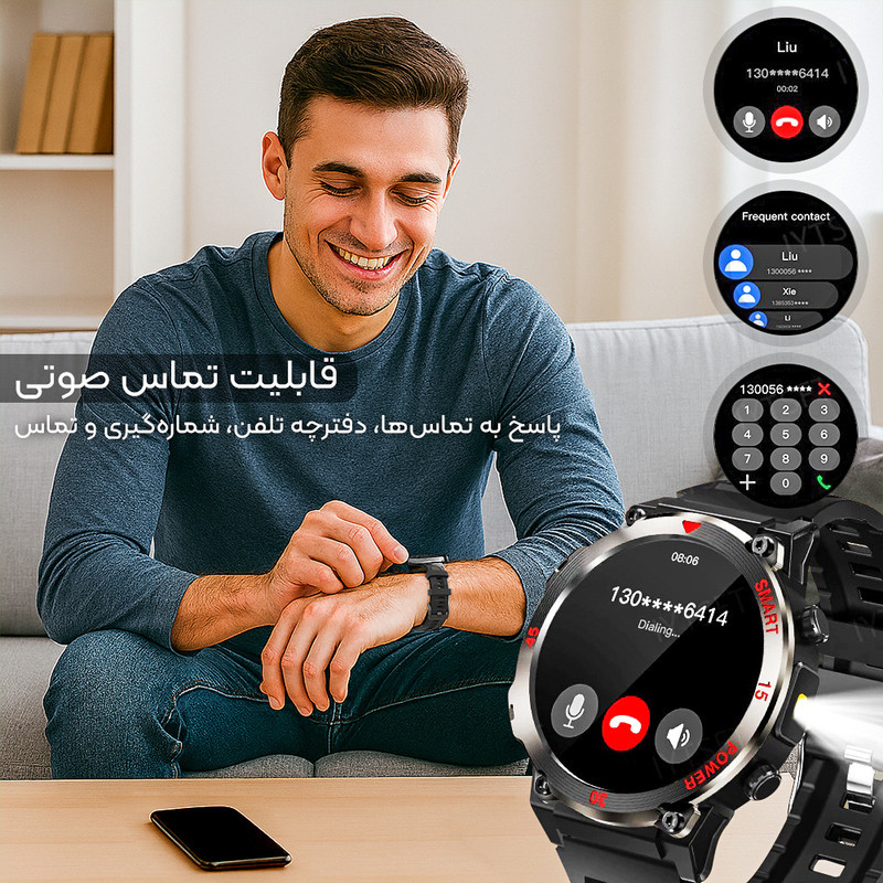 ساعت هوشمند 48 میلی متری مدل V900i PRO با بند سیلیکونی