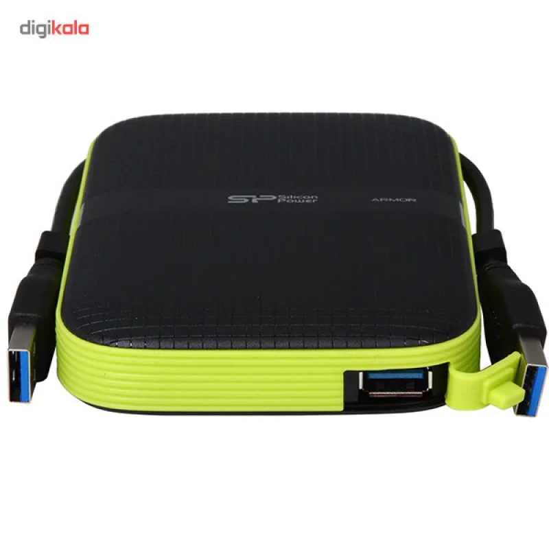 هارد اکسترنال سیلیکون پاور مدل Armor A60 ظرفیت یک ترابایت دارای رابط USB Type-A 3.2