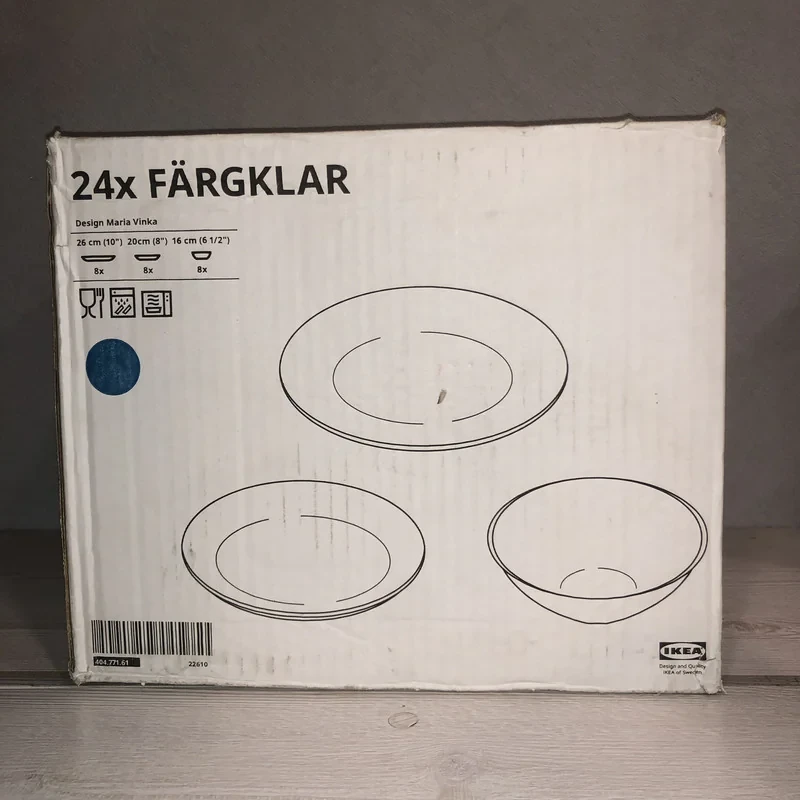 سرویس غداخوری 24 پارچه ایکیا مدل FARGKLAR