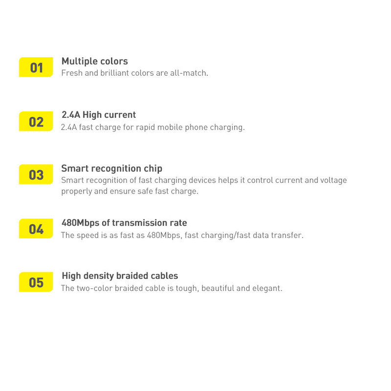 کابل تبدیل USB به USB-C باسئوس مدل CAJY0005 طول 2 متر